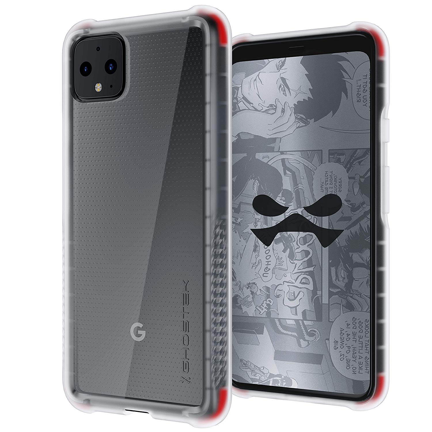 Ghostek Covert Clear Pixel 4 XL Case with Super Slim Fit Design and Secure Hand Grip Tough Shockproof Heavy Duty Protection Wireless Charging Compatible for 2019 Google Pixel 4 XL (6.3 Inch) - (Pink)