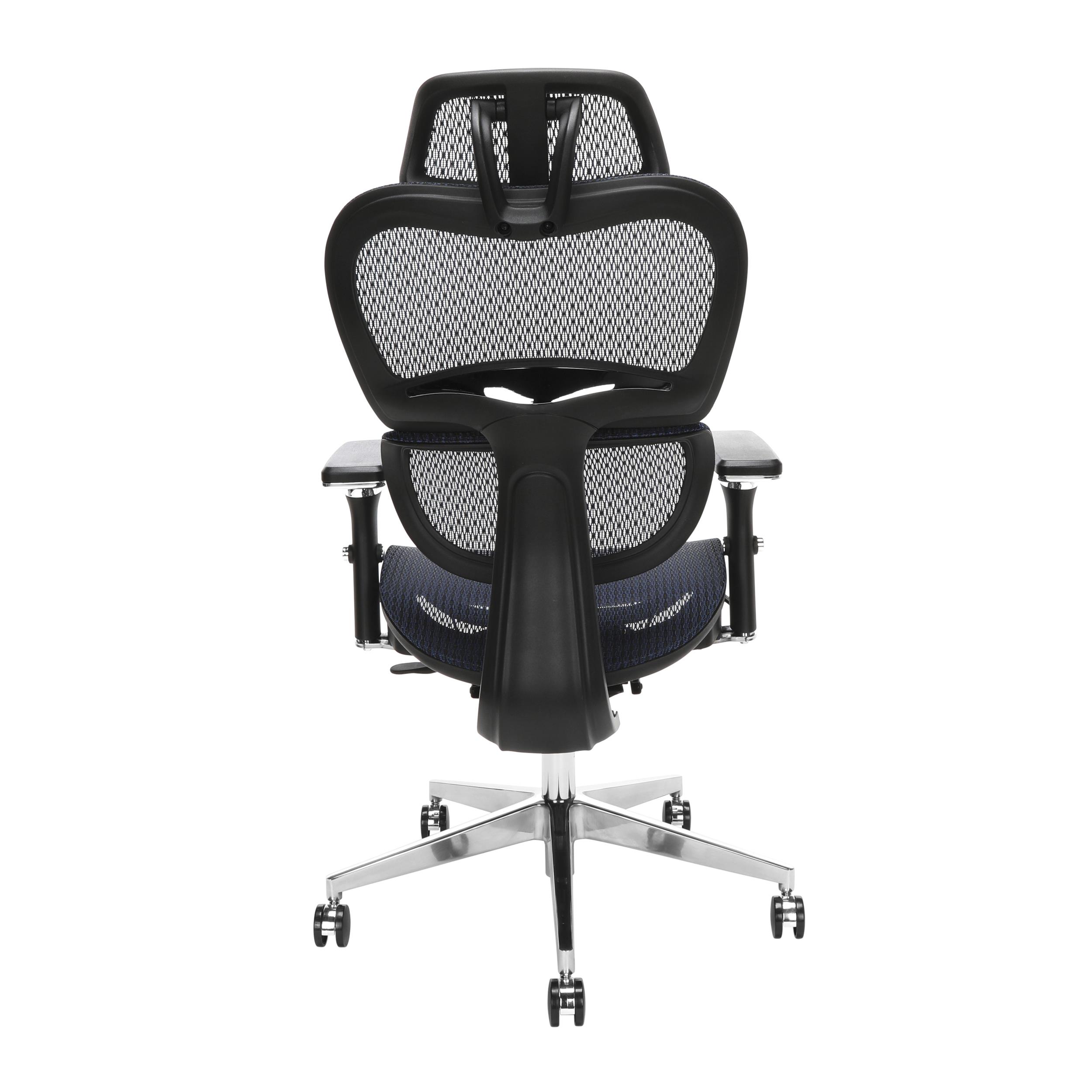OFM Ergo Office Chair featuring Mesh Back and Seat with Optional Headrest, in Blue (540-BLU)