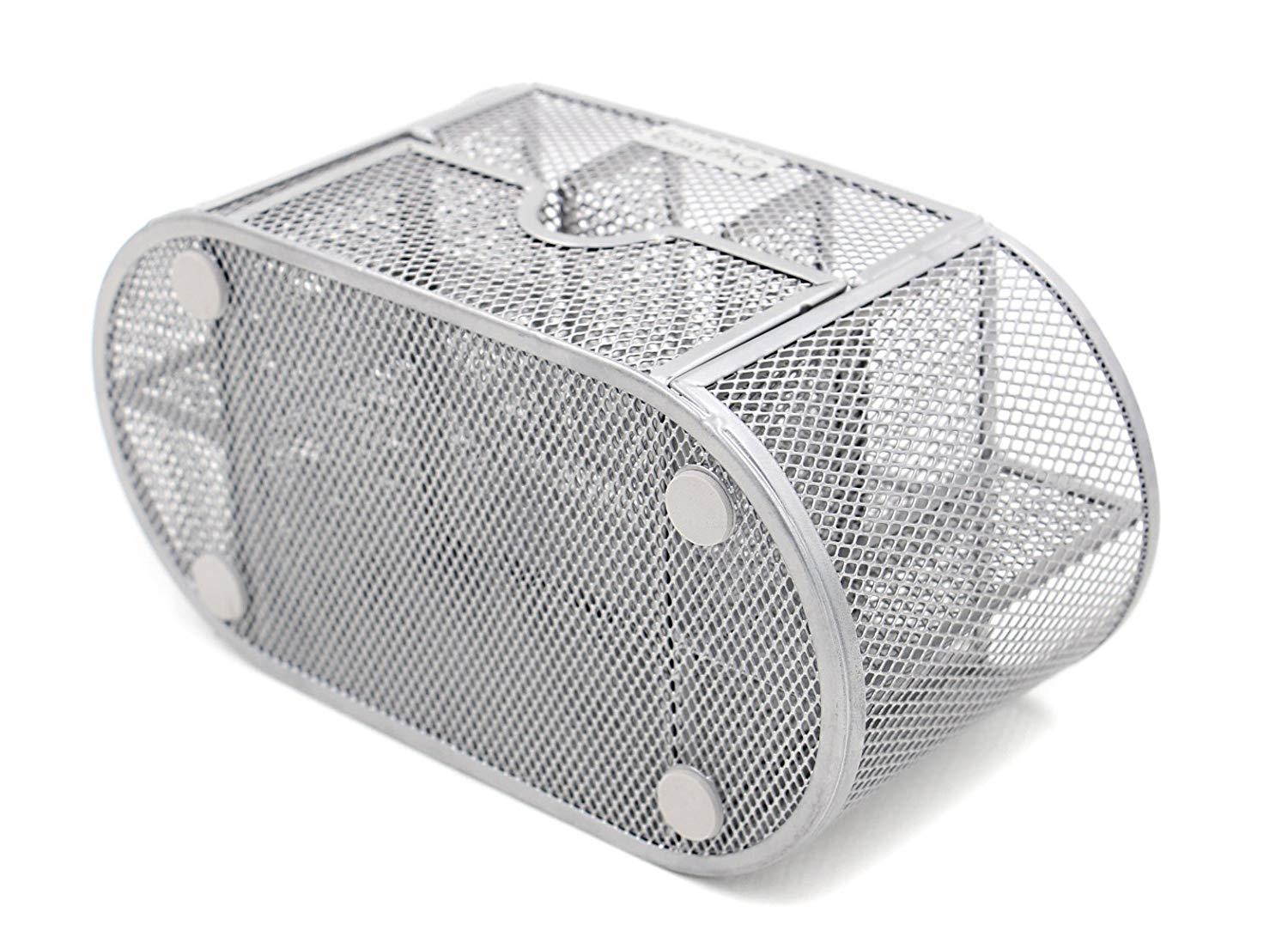 EasyPAG Mesh Office Desk Accessories Organizer 9 Components with Drawer, Silver