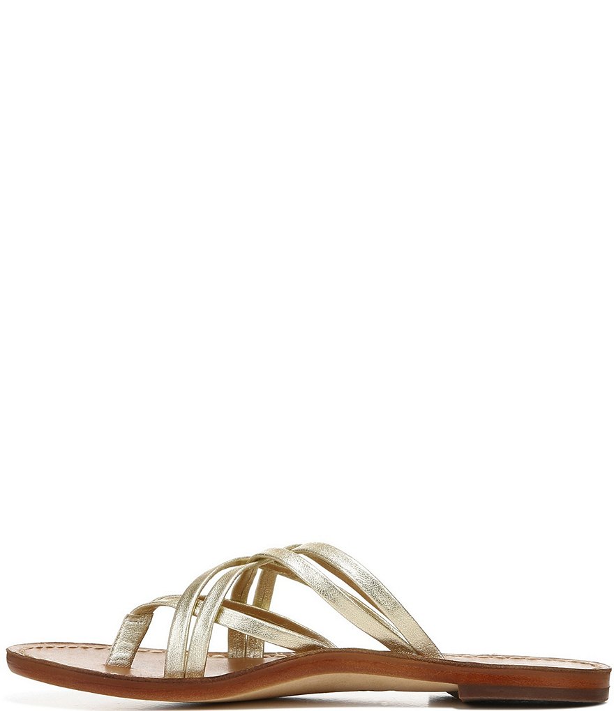 Sam Edelman Marinea Metallic Leather Strappy Thong Sandals