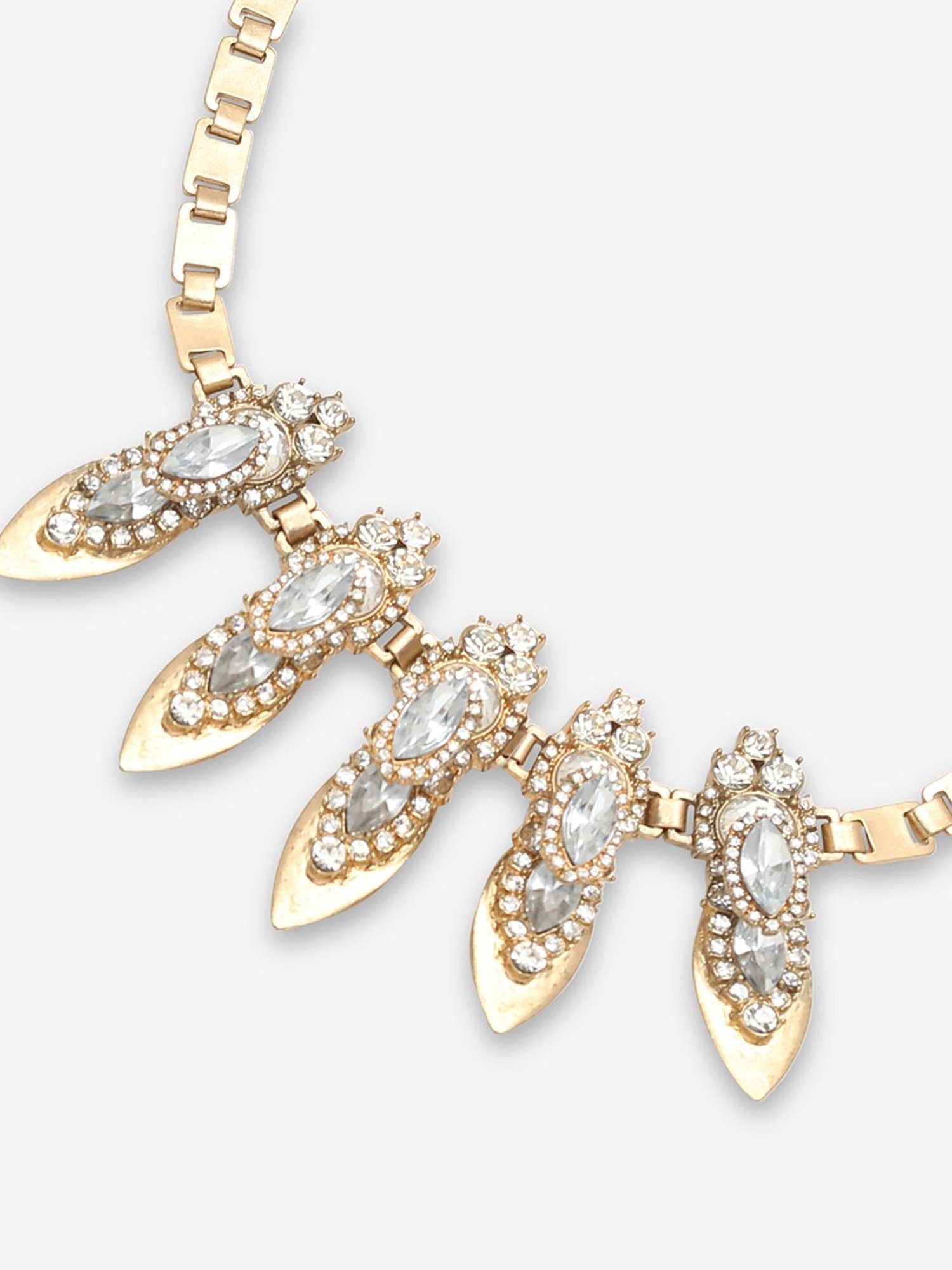 SOHI Gold Plated Designer Stone Necklace For Women