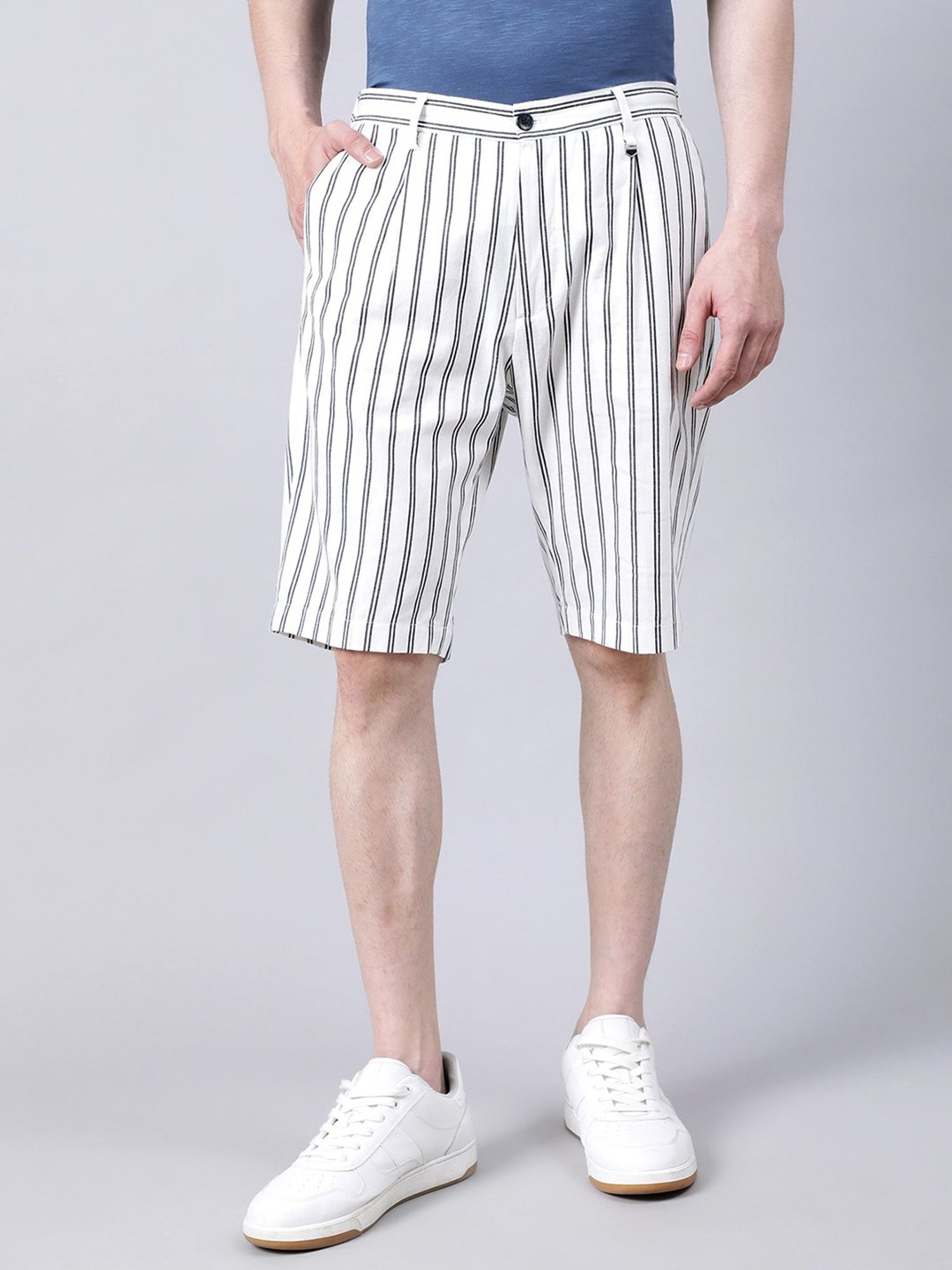 Antony Morato White Striped Shorts