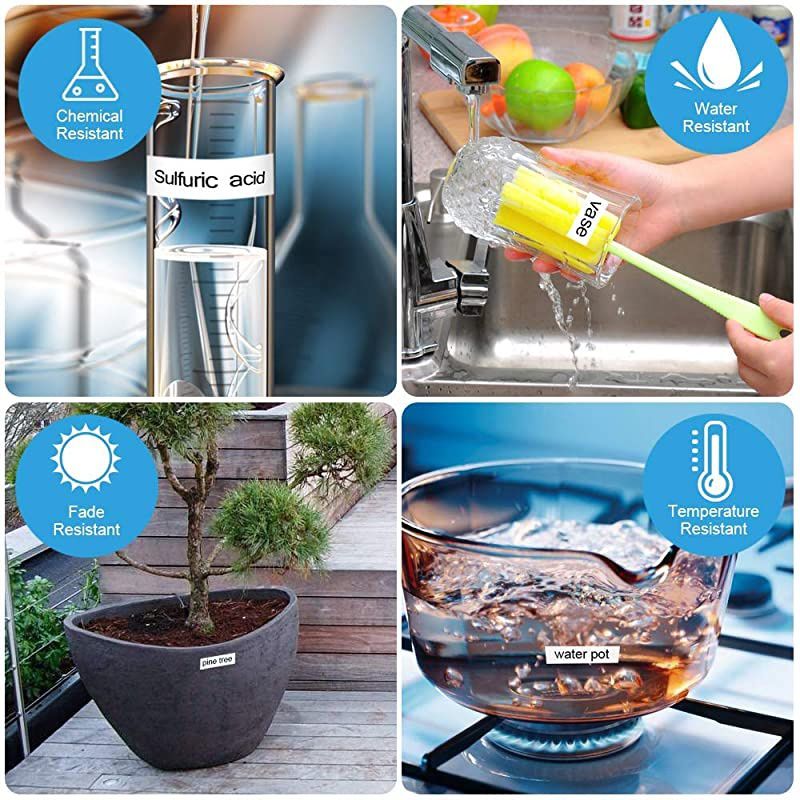 Replacement for Brother PT Label Tape TZ TZe Tape 18mm 0.7 Laminated White TZe-241 TZ-241 for Brother Pt Label Maker PTD400 PT-D400AD, 3/4 Inch x 26.2 ft, Black on White, 6 Pack