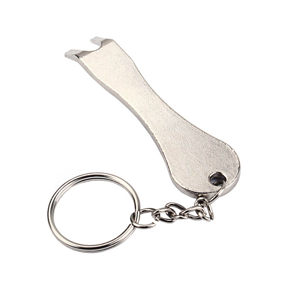 Guitar Bridge Pin Puller String Nail Peg Puller Musical Tool Keychain for Acoustic Guitar Ukulele Bass Banjo Dobro Mandolin (Silver)