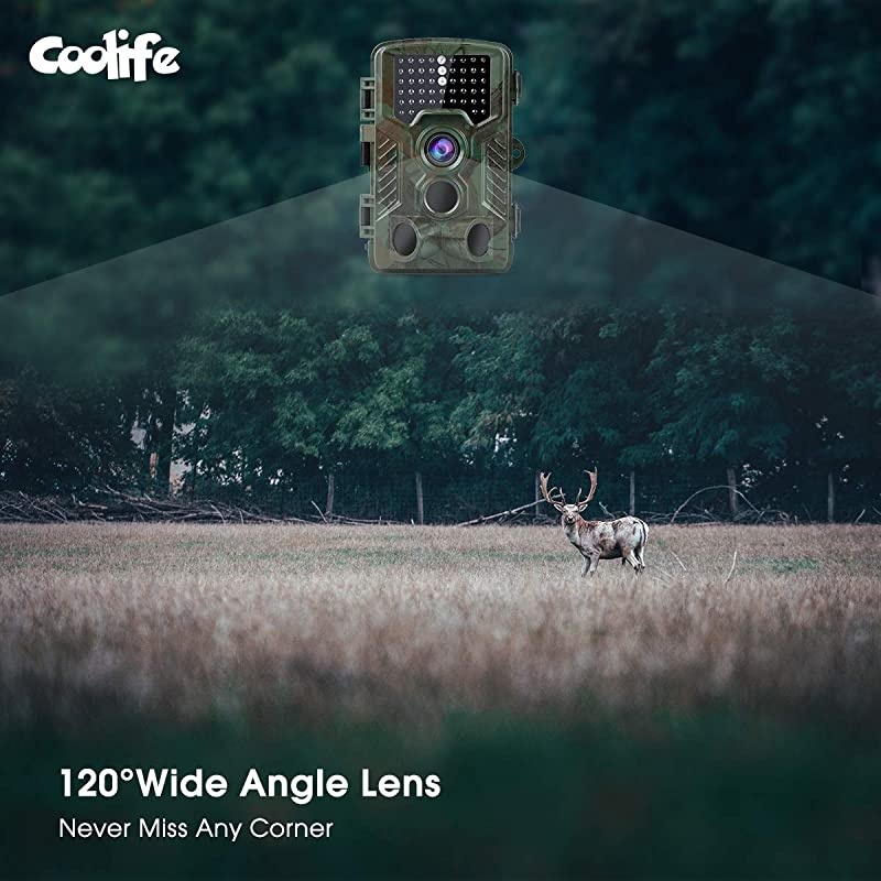 Trail Game Camera 21MP 1080P Hunting Wildlife Camera with 3 Infrared Sensors 49Pcs IR LEDs Night Vision 02S Motion Activated IP67 Waterproof 24quot LCD with 32GB Card