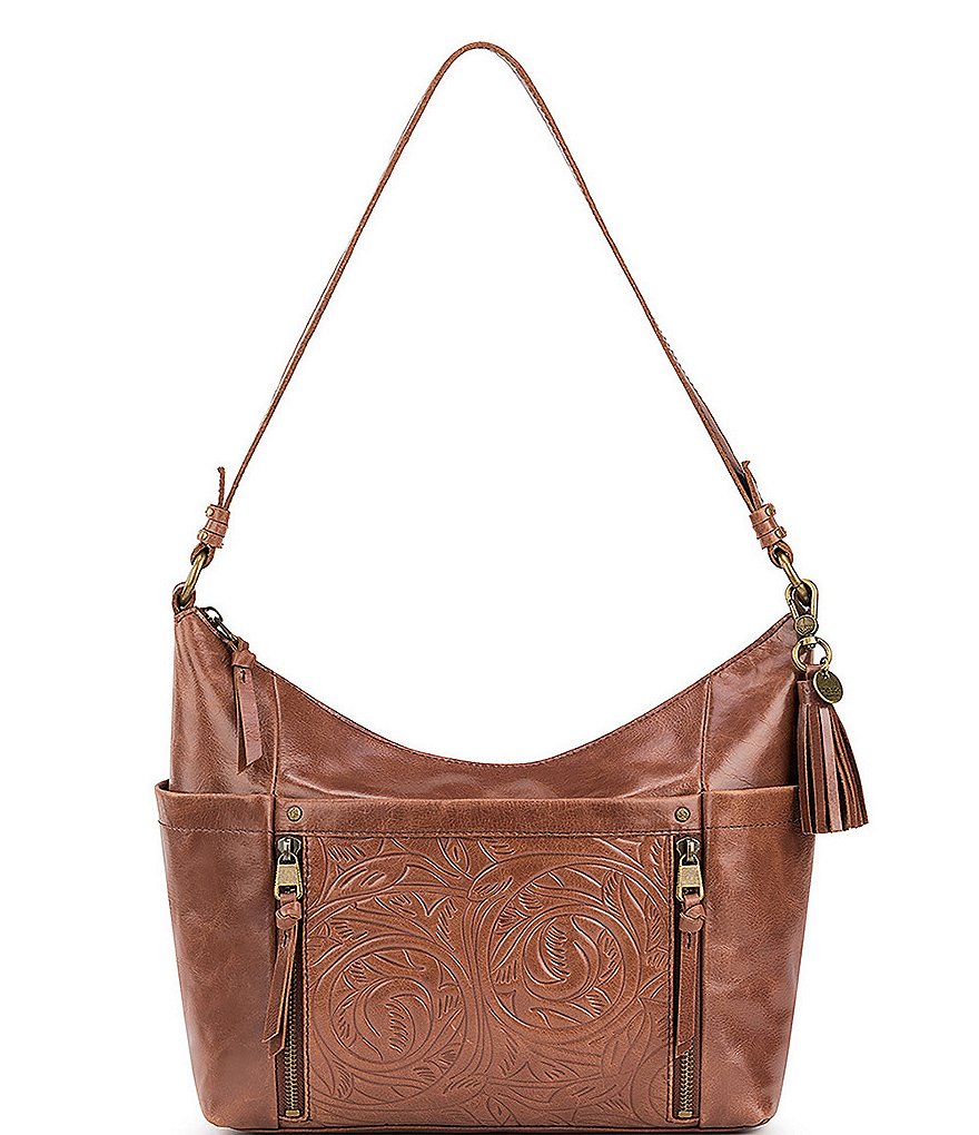 The Sak Keira Leather Embossed Hobo Bag