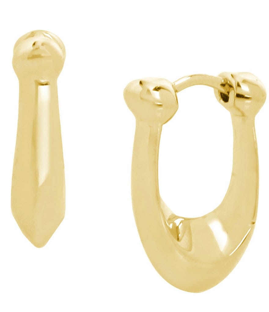 Sanctuary Project Semi Precious Turquoise and White Howlite Three Stone Stud Earrings Gold