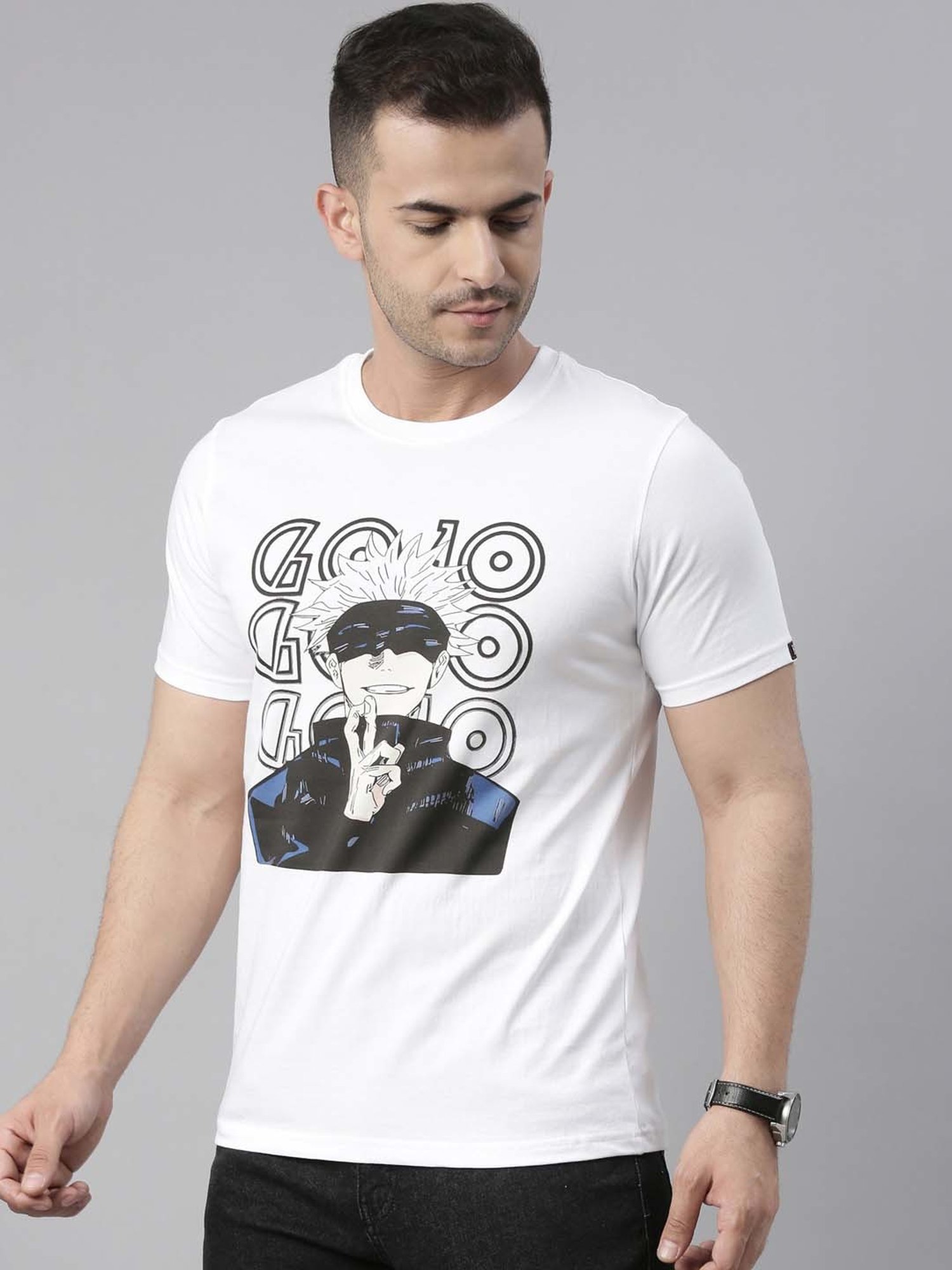 Bushirt White Cotton Crew T-Shirt