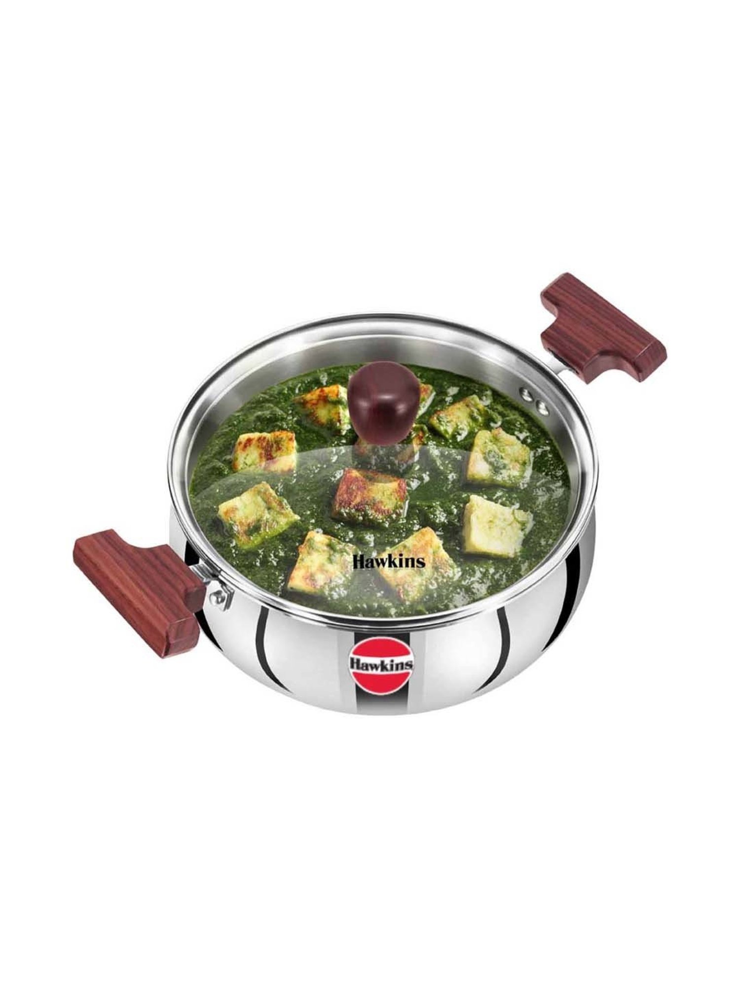 Hawkins Silver & Transparent Stainless Steel 19 cm Gas Compatible Handi With Lid (2 L) - Set of 1