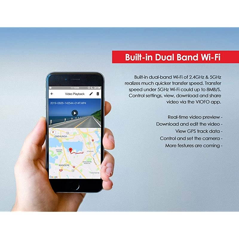 A129 Pro 4K Dash Cam 3840x2160P Ultra HD 4K Dash Camera Sony 8MP Sensor GPS Wi-Fi, Buffered Parking Mode, G-Sensor, Motion Detection, WDR, Loop Recording