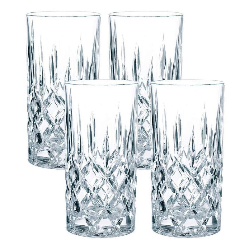 Riedel 89208 Nachtmann Nobelesse 13.2 Ounce Crystal Longdrink Table Drinkware Set with 4 Glasses
