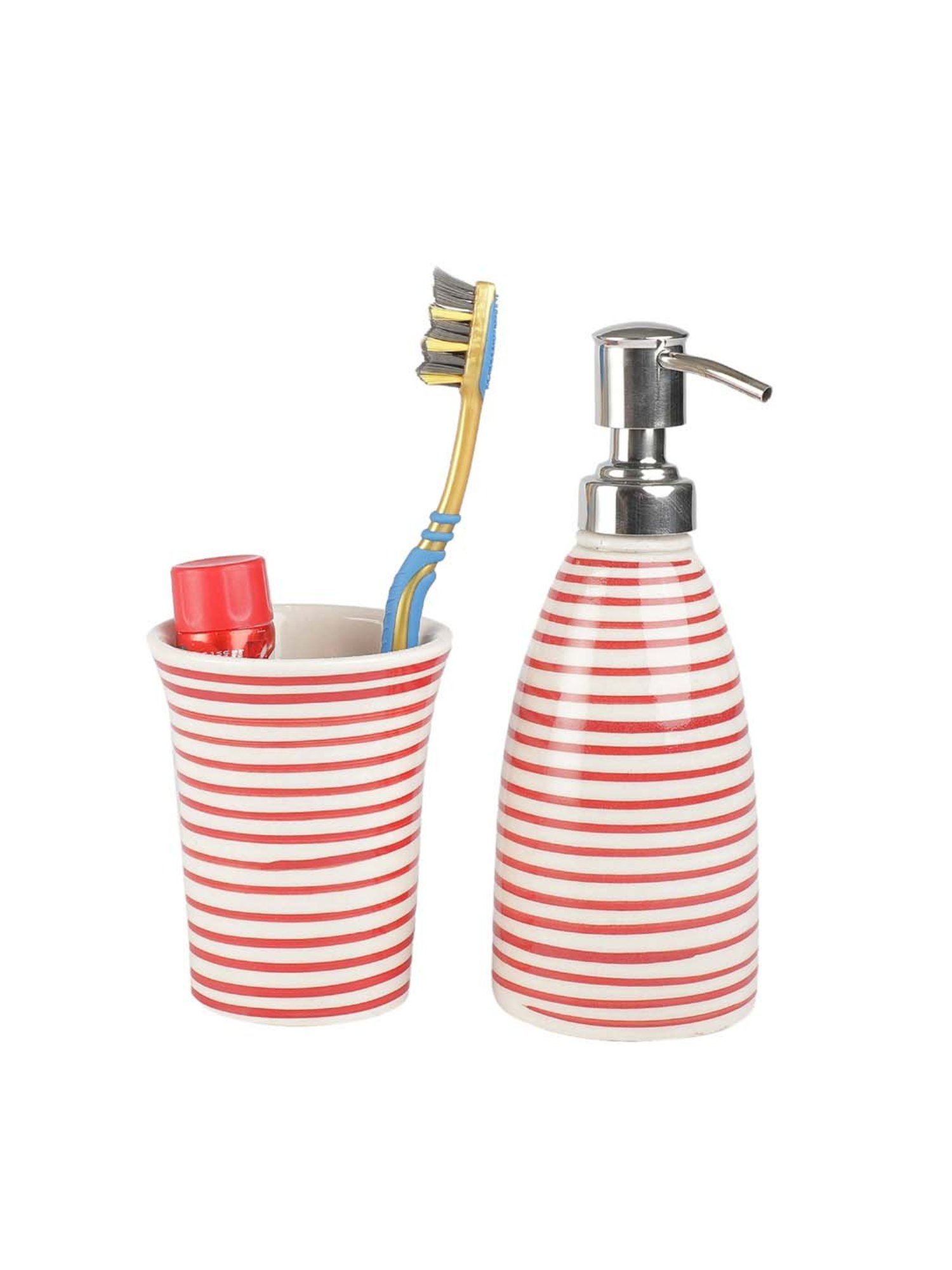 VarEesha Aztec Multicolor Ceramic Bath Accessories - Set of 2