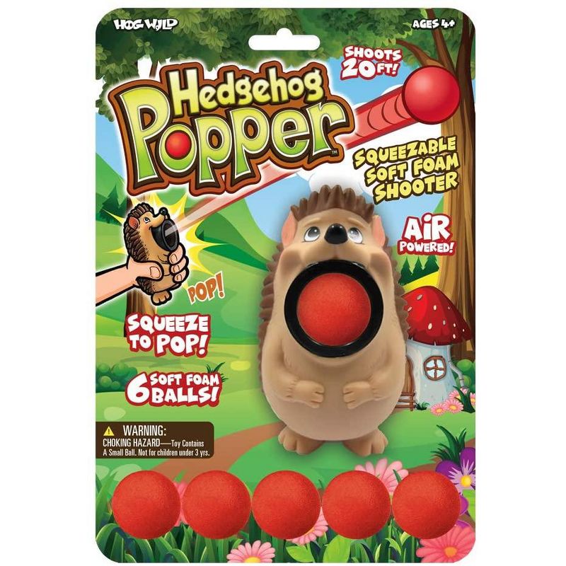 Hog Wild Hedgehog Popper Toy, Shoots Foam Balls!