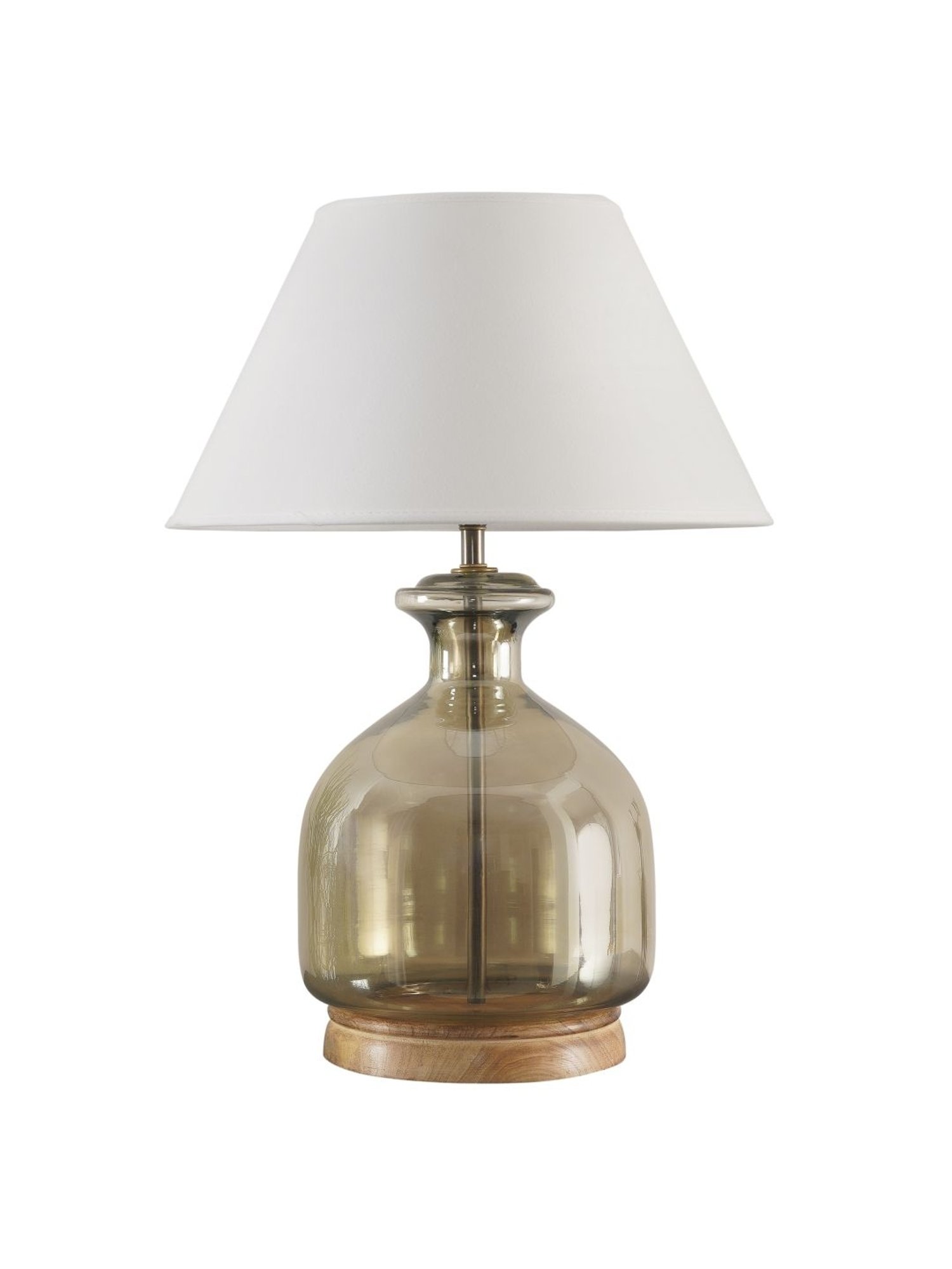 Kapoor Lamp Shades Smoke & White Glass Alper Luster Table Lamp