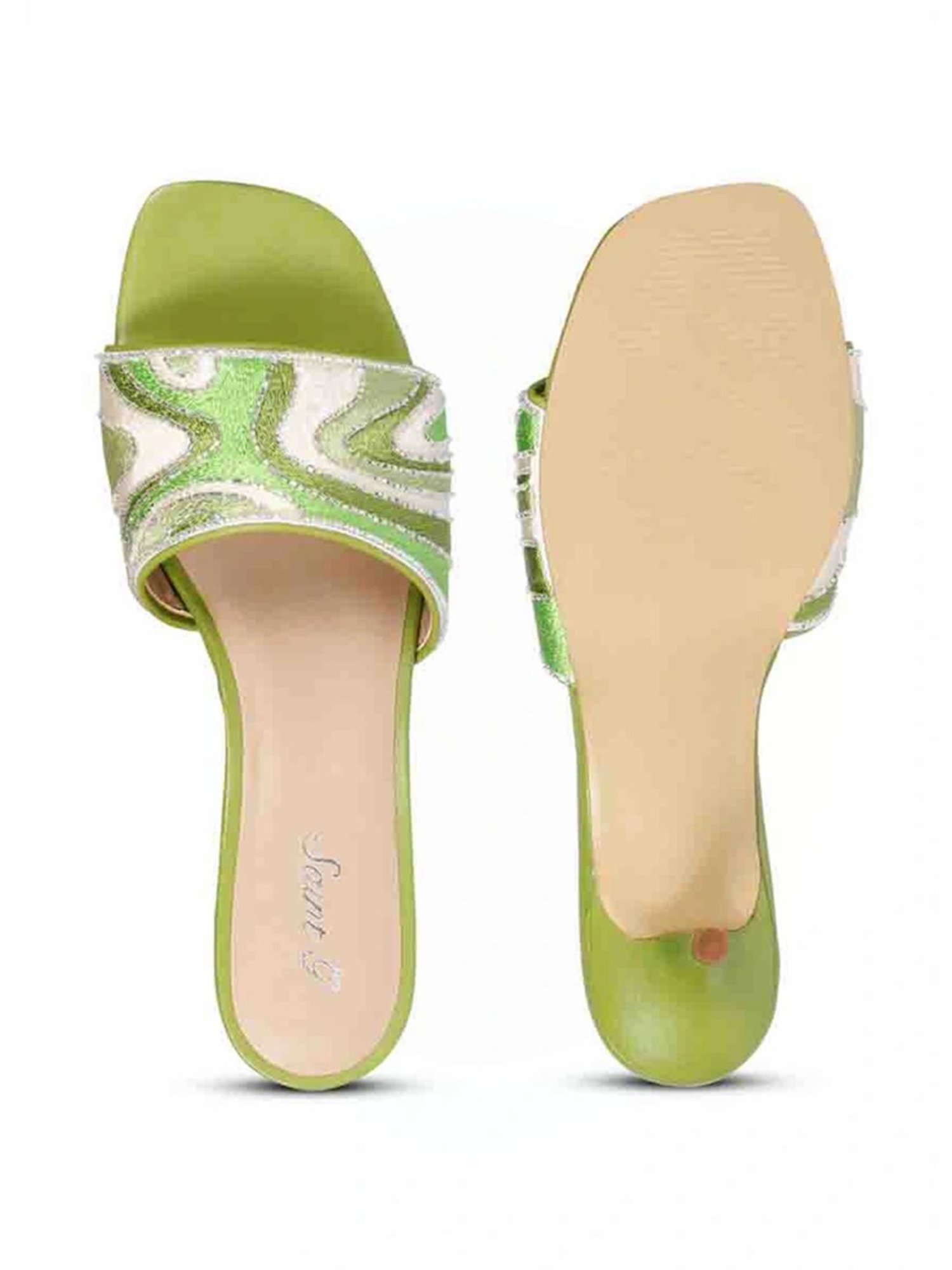Saint G Women's Rina Green Stilettos