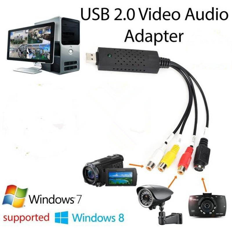 Easycap USB 2.0 TV Video Audio VHS to DVD HDD Converter Capture Card Adapter UP