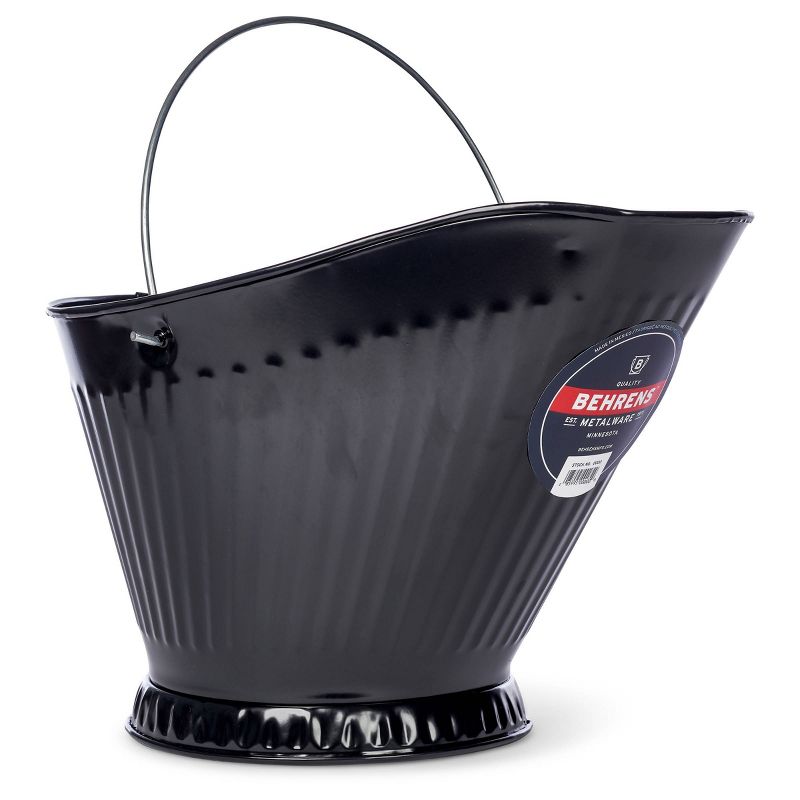Behrens Painted Steel Coal Hod Black