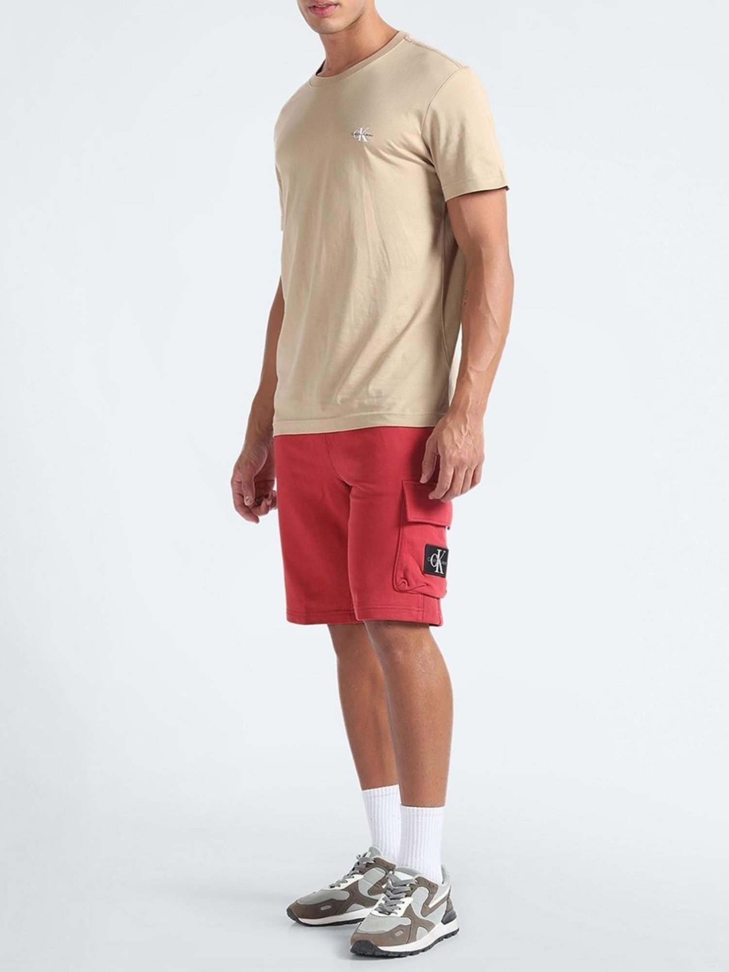 Calvin Klein Jeans Garnet Cotton Regular Fit Shorts