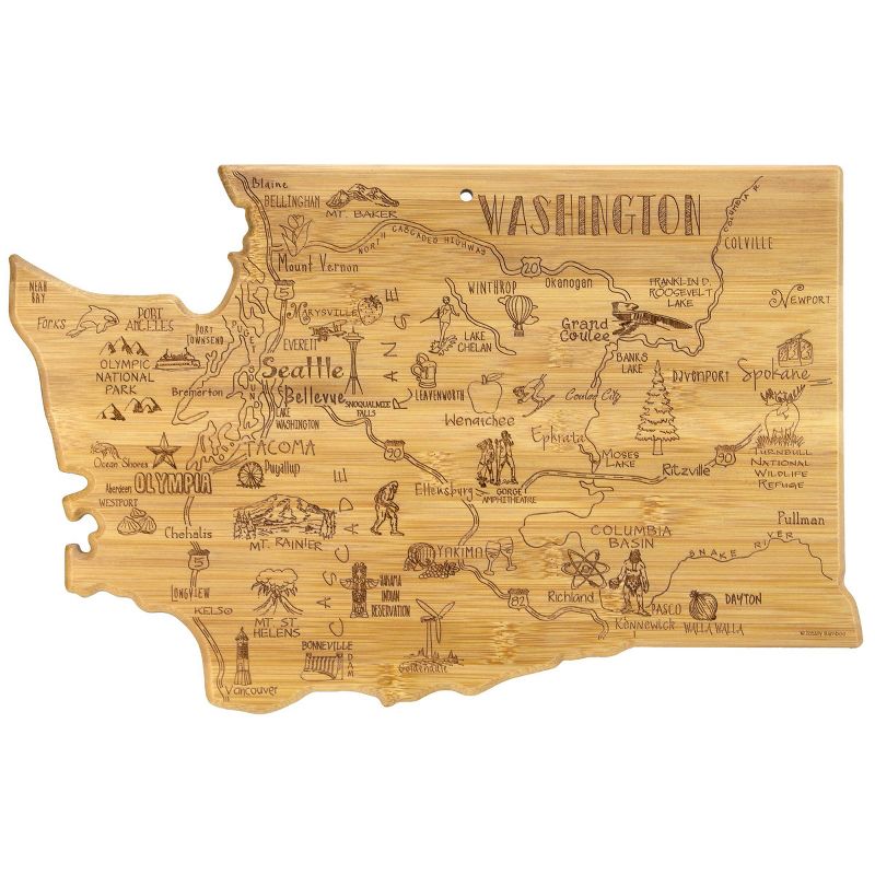 Totally Bamboo Destination Washington Serving and Cutting Board