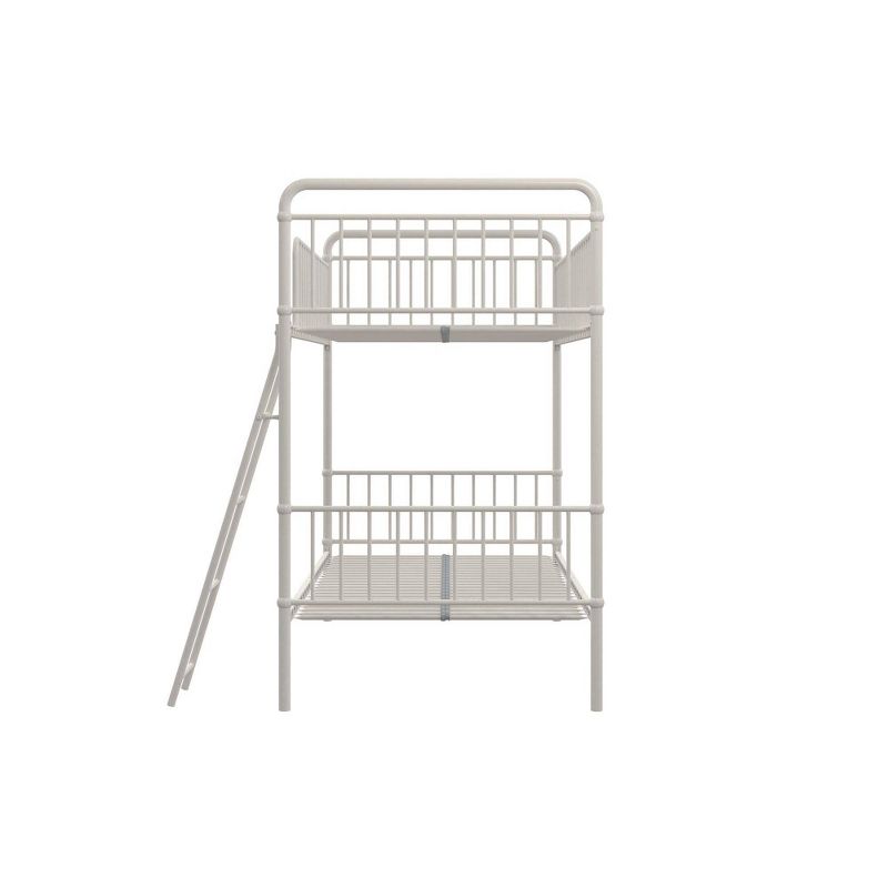 Twin Over Twin Kaila Metal Bunk Bed White - Room & Joy