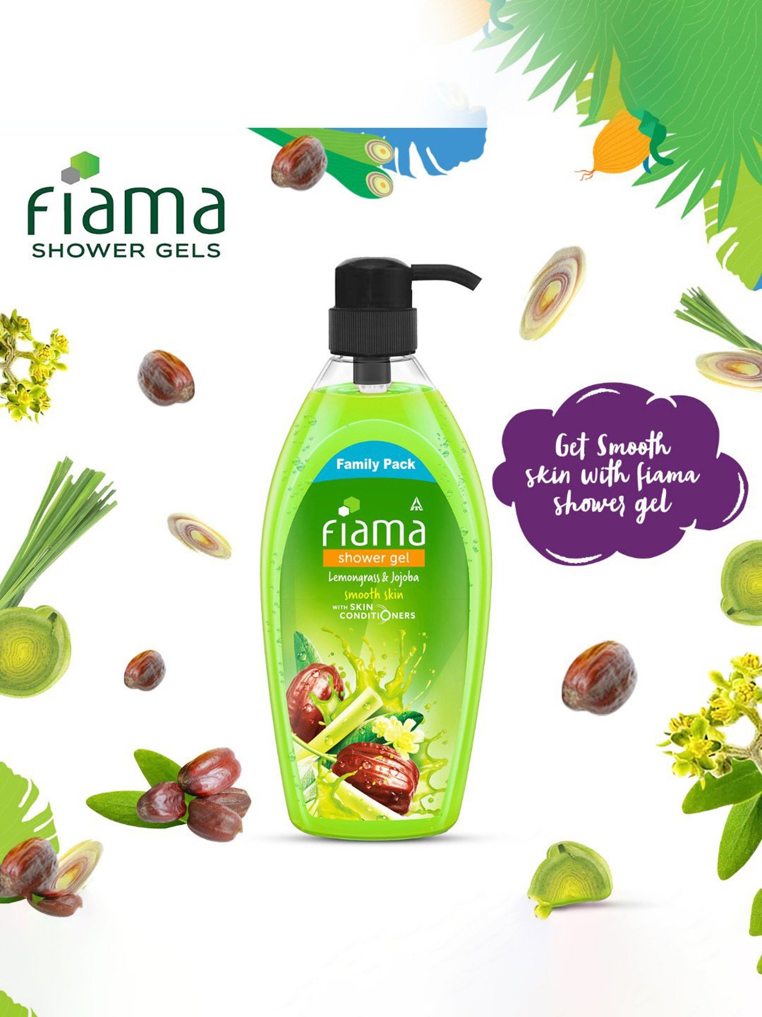 Fiama Lemongrass & Jojoba Shower Gel - 895 ml