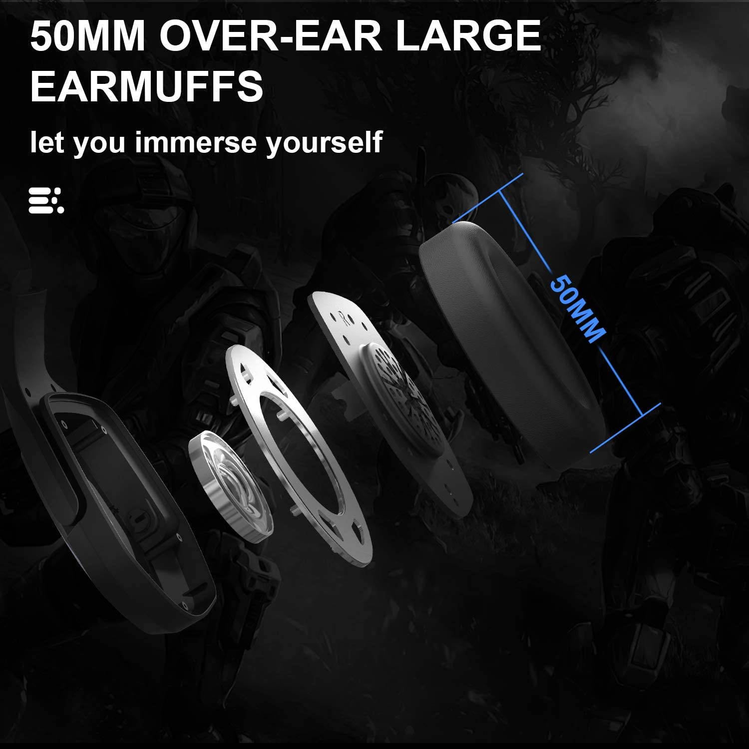 Gaming Headset,3.5mm Blue Gaming Headset,MH602 PS4 Headset for PC, Laptop, Xbox One, Mac, iPad, Nintendo Switch Games, Computer Game Gamer Over Ear Flexible Microphone Volume Control with Mic