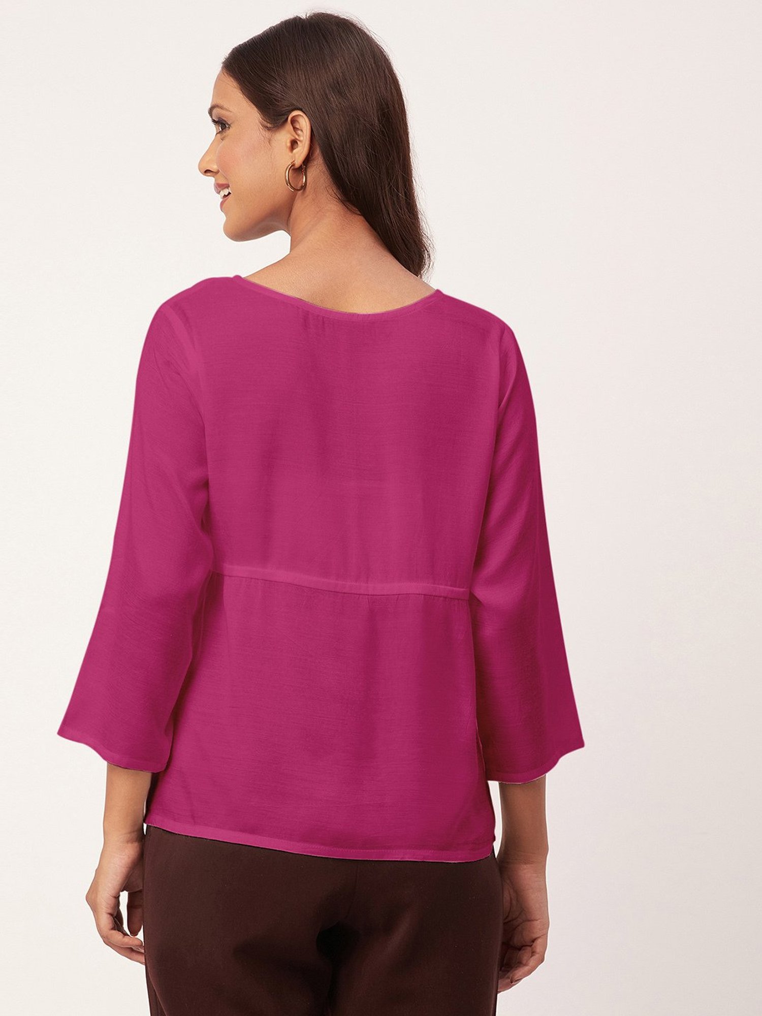 Moomaya Magenta Regular Fit Top