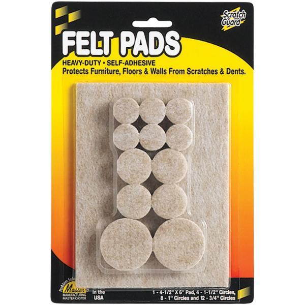 Master Scratch Guard 88499 Heavy Duty Combo Felt Pads 25 PD/PK