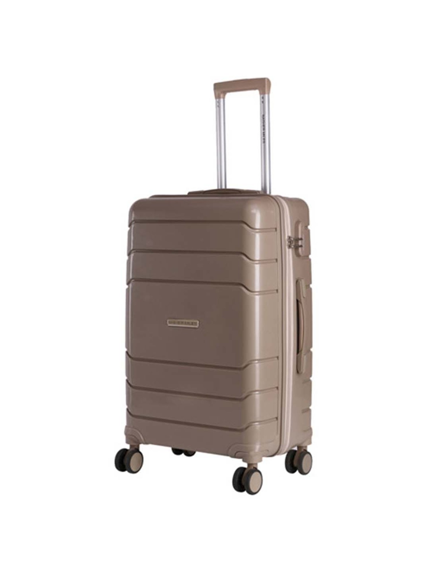Nasher Miles Lisbon Polypropylene 75 cms Champagne Hardsided Check-in Luggage Trolley Bag