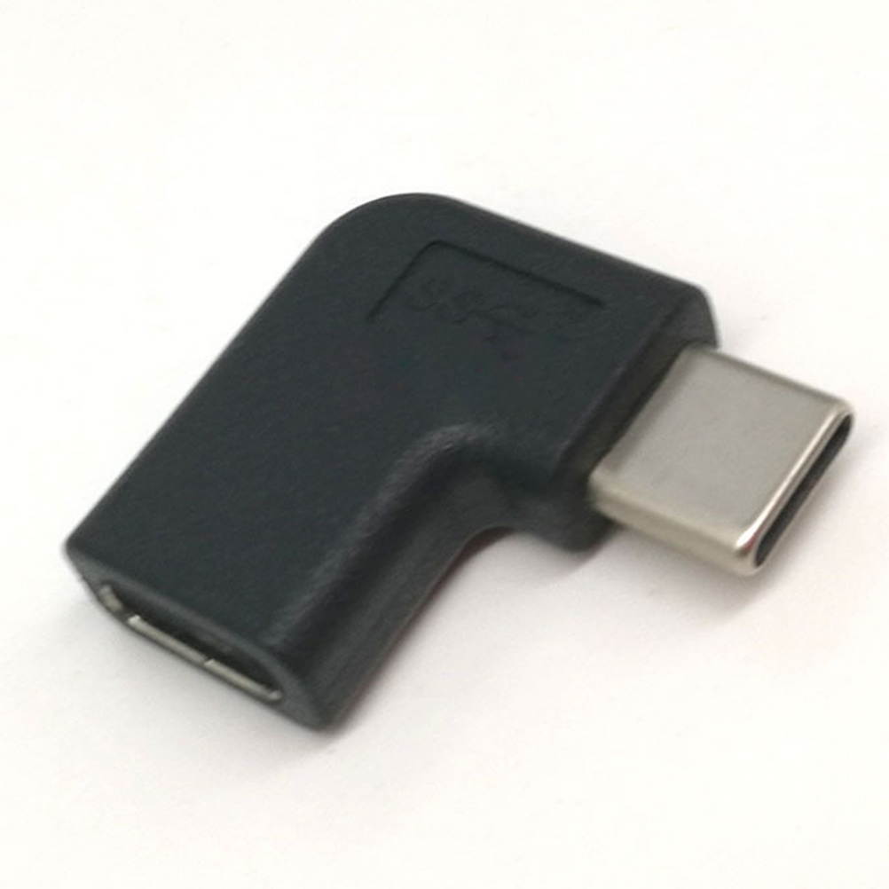 3 Pcs Type-C Adapter USB 3.1 USB C 90 Degree Angle Male to Female Convertor for Laptop Tablet Mobile Phone