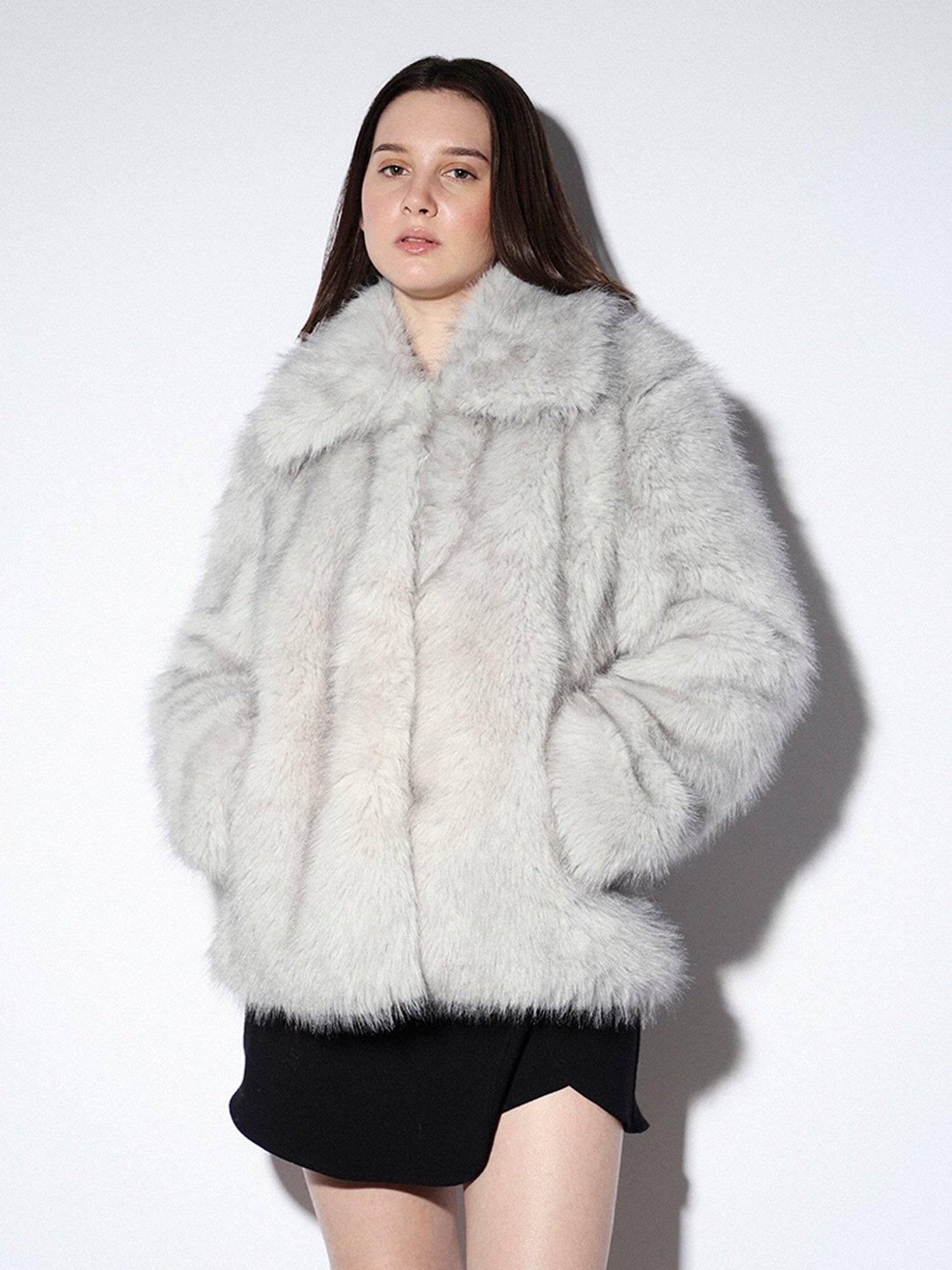 Only Grey Self Design Jacket