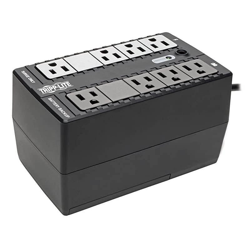 500VA UPS Battery Backup Surge Protector Small UPS Desktop UPS 8 Outlets 5 ft Cord Black BC500
