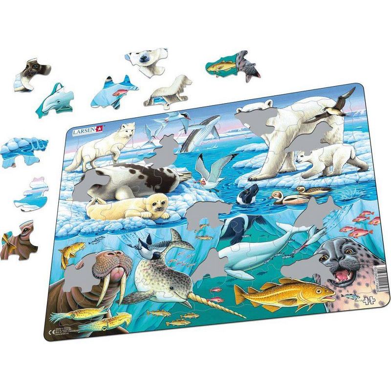 Larsen Puzzles Arctic Ice Kids Jigsaw Puzzle - 75pc