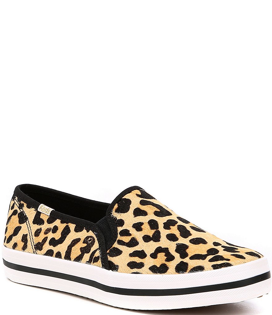 Keds Keds x kate spade new york Double Decker Leopard Printed Calf Hair Pony Sneakers