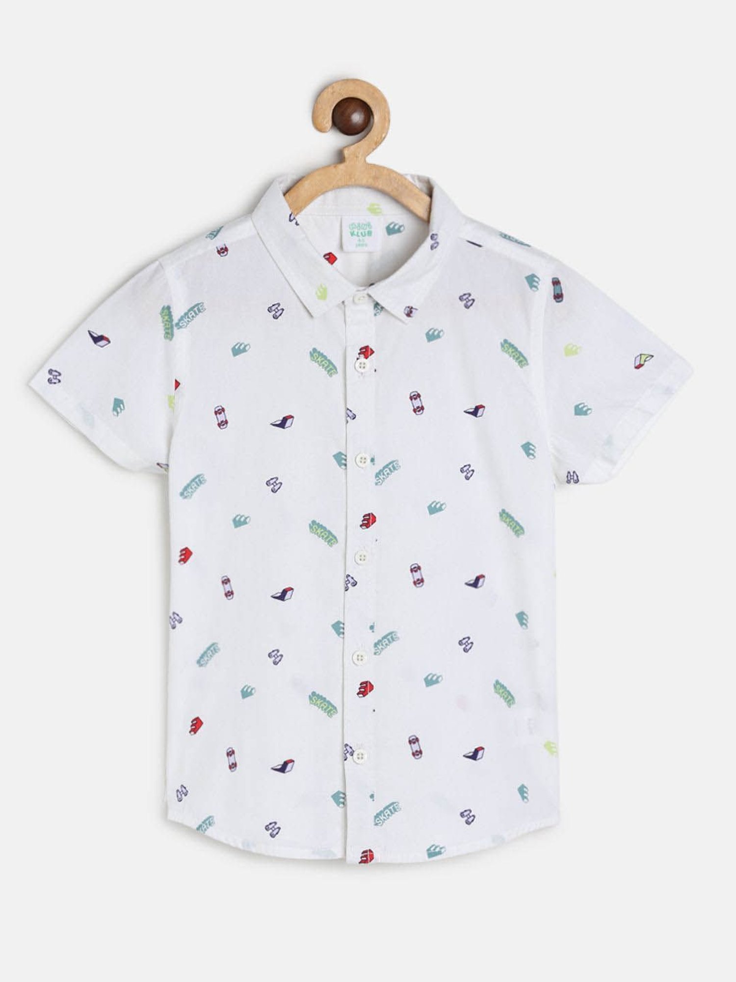 MINIKLUB Kids White Printed Shirt