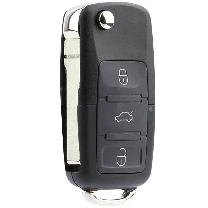 Keyless Entry Remote Flip Key Fob fits 2002 2003 2004 2005 VW Jetta Golf Passat HLO1J0959753AM