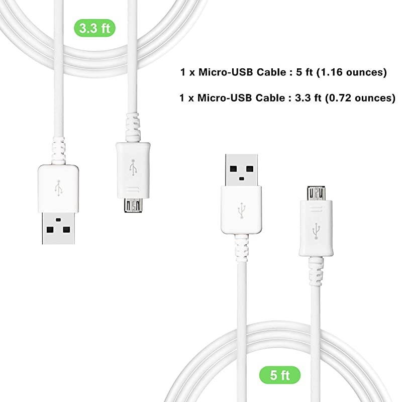 Fast Charge Adaptive Fast Charger Kit for Samsung Galaxy S7/S7 Edge/S6/Note5/4 /S3,USB 2.0 Fast Charging Kit True Digital Adaptive Fast Charging (S7 Fast Charger Set)