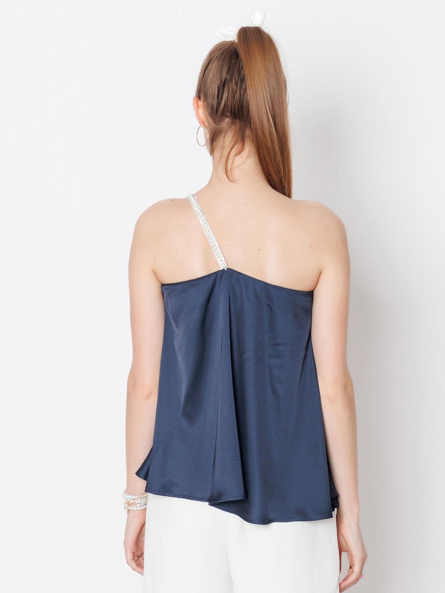 Zink London Navy Slim Fit Top