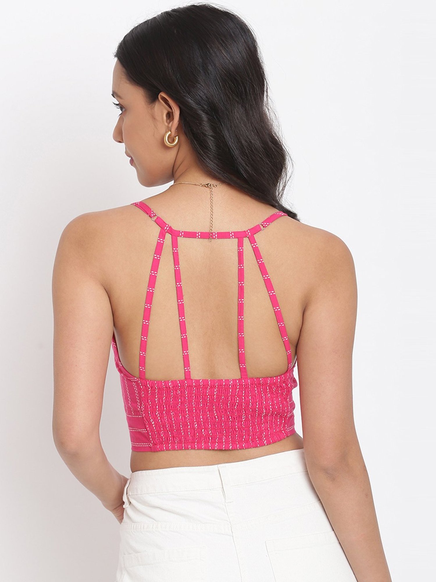 Fabindia Pink Cotton Printed Top