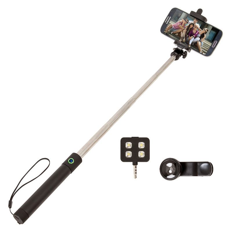 ReTrak Folding Selfie Stick with Lens & Flash