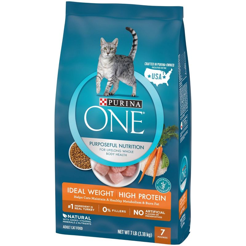 Purina ONE Ideal Weight High Protein Adult Premium Dry Cat Food - 7lbs