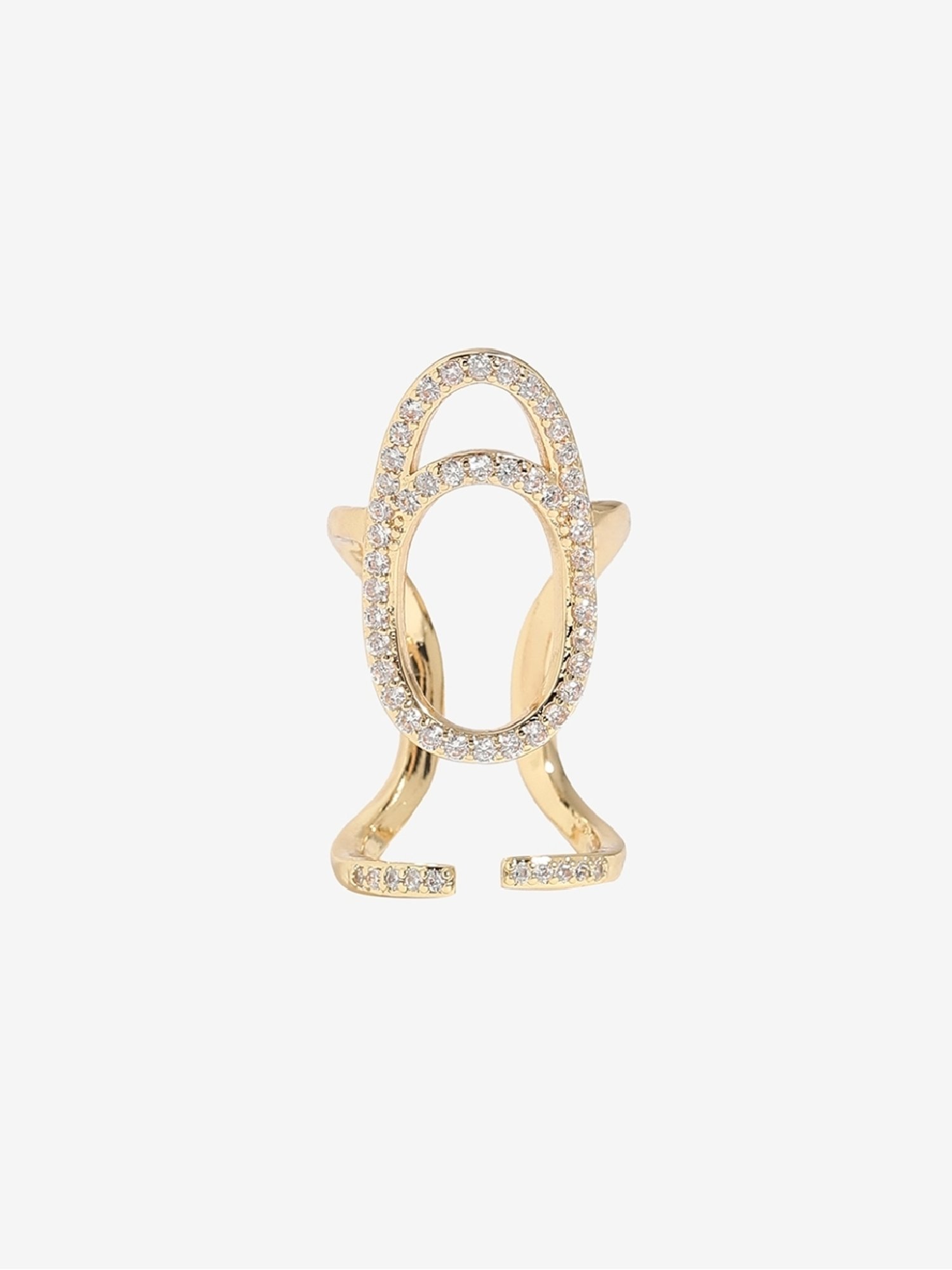 Sohi Gold-Plated Statement Finger Ring