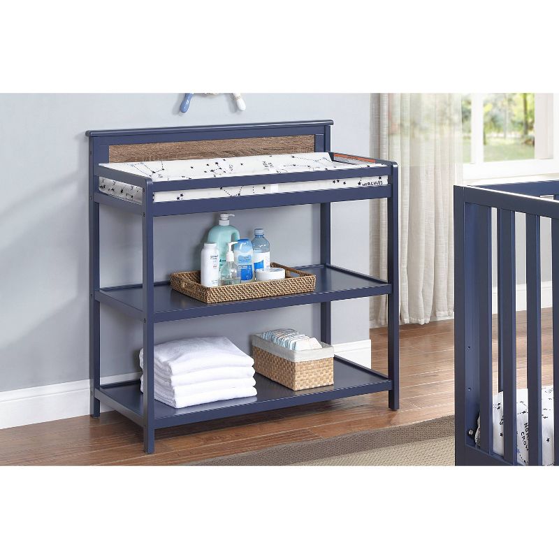 Suite Bebe Connelly Changing Table - Midnight Blue/Vintage Walnut