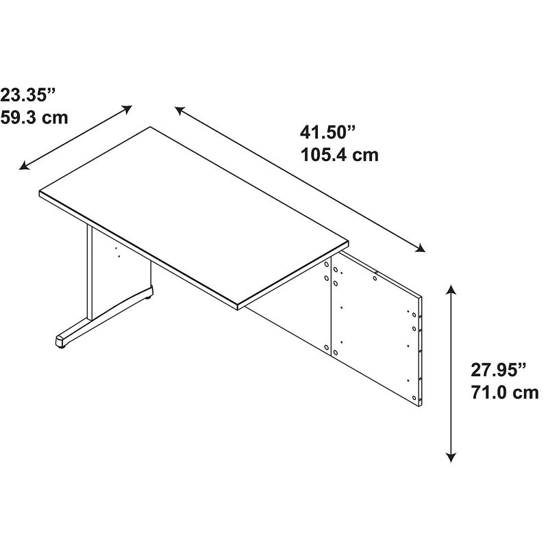 Bush Business Furniture Westfield Elite 42Wx24D C Leg Return Hansen Cherry WC24540