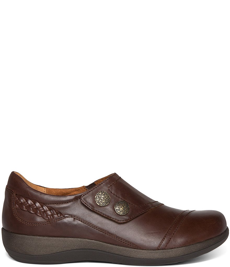 Aetrex Karina Monk Strap Leather Loafers