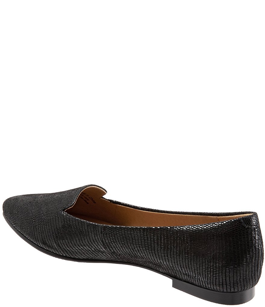 Trotters Harlow Lizard Patent Suede Leather Slip-Ons