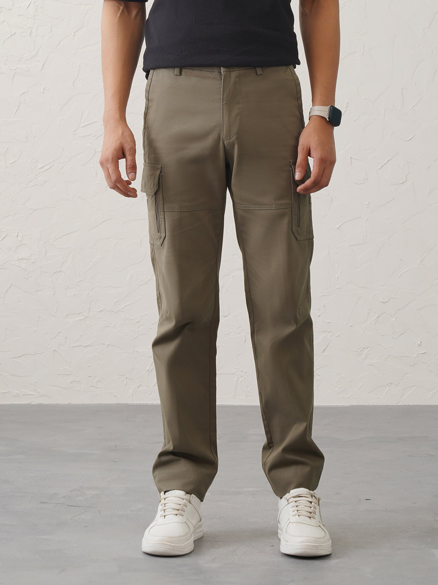 MinusOne Olive Regular Fit Cargos