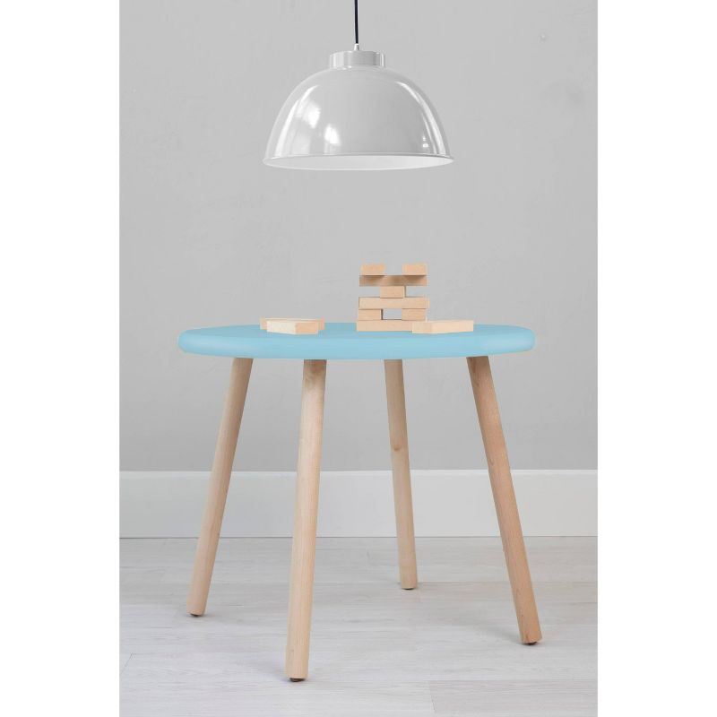 30" Peewee Round Kids' Table Maple/Sky Blue - Nico & Yeye