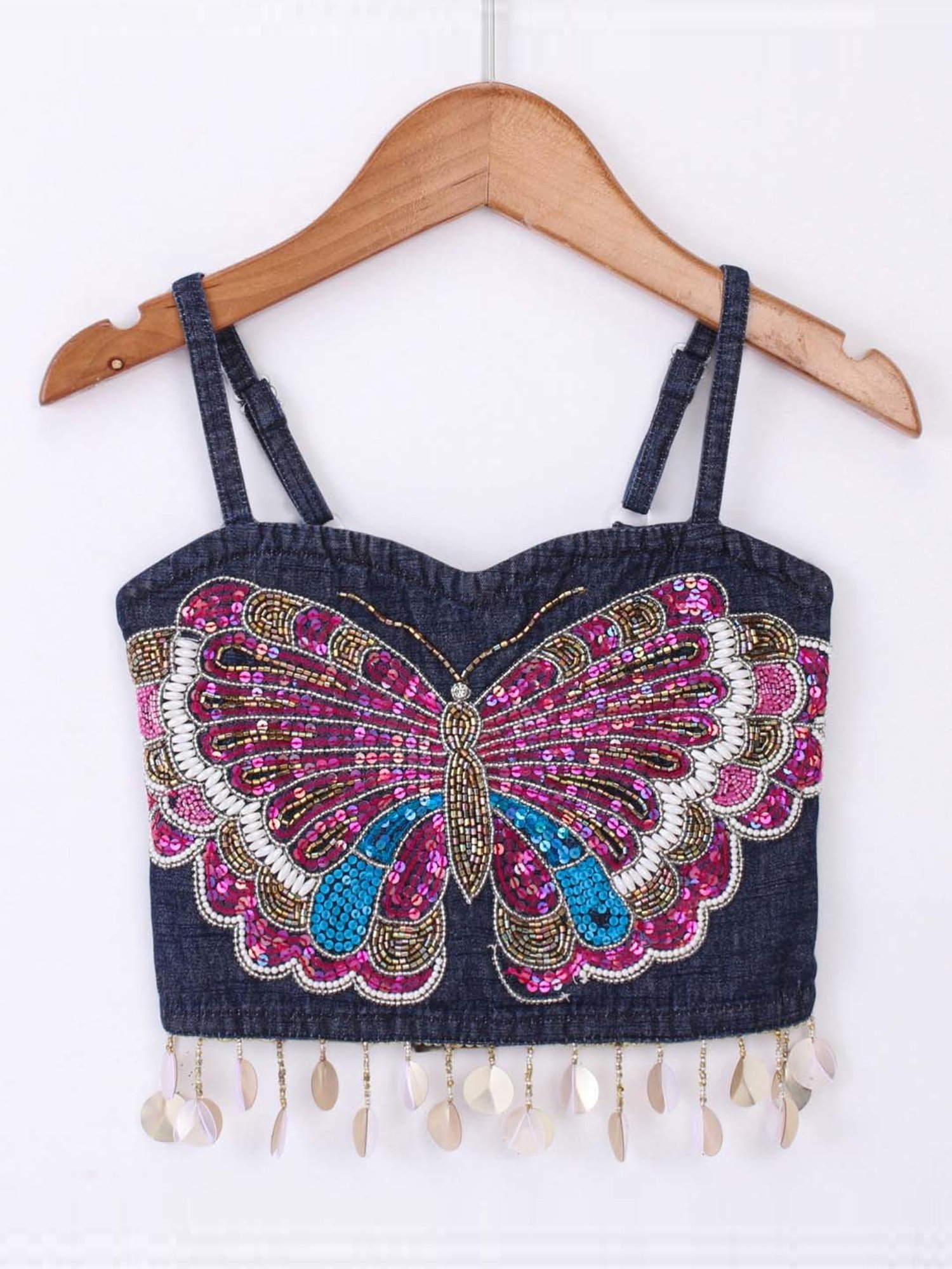 TWISHA Kids Blue & Pink Embroidered Top Set