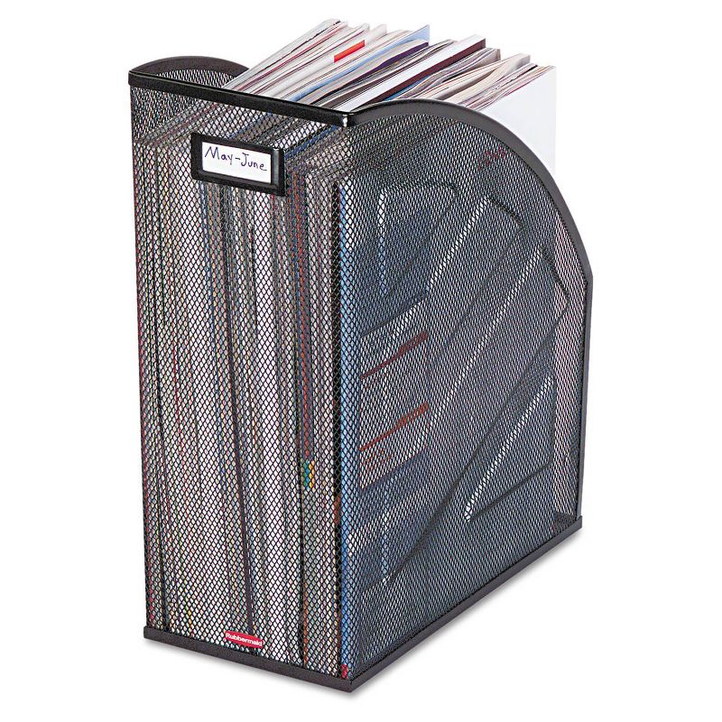 Rolodex Nestable Rolled Mesh Steel Jumbo Magazine File, 6 1/2 x 10 x 12 1/2, Black